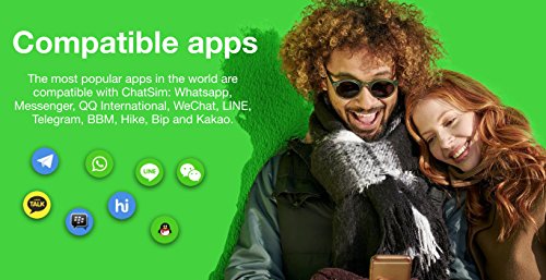 ChatSim Unlimited - Tarjeta SIM Internacional para chatear con Whatsapp y Otras ChatApp en más de 150 países