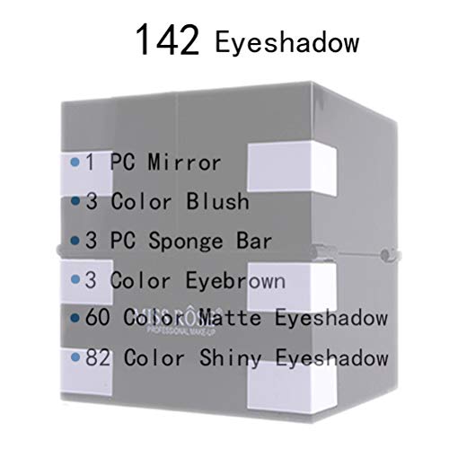 CHAWHO Paleta de Maquillaje, Paleta de Sombra de Ojos de 142 Colores, Professional Makeup, Pigmentos compactos, Acabados mate, satinados y metalizados con Color Cálido y Frío