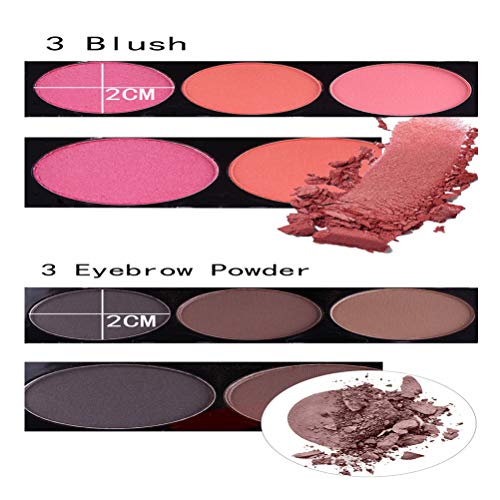 CHAWHO Paleta de Maquillaje, Paleta de Sombra de Ojos de 142 Colores, Professional Makeup, Pigmentos compactos, Acabados mate, satinados y metalizados con Color Cálido y Frío