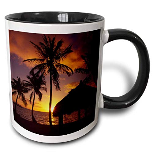 Checca Lodge Islamorada Florida US10 DPB0052 Taza de dos tonos Douglas Peebles 11 oz Negro/Blanco