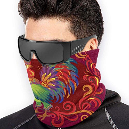 chenguang4422 Día de Acción de Gracias, pollos rojos, calentador de cuello de microfibra Unisex, bufanda para la cabeza, máscara para invierno, máscara de clima frío, pasamontañas