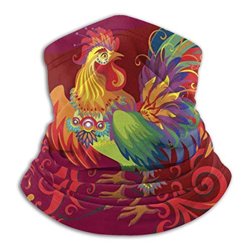 chenguang4422 Día de Acción de Gracias, pollos rojos, calentador de cuello de microfibra Unisex, bufanda para la cabeza, máscara para invierno, máscara de clima frío, pasamontañas