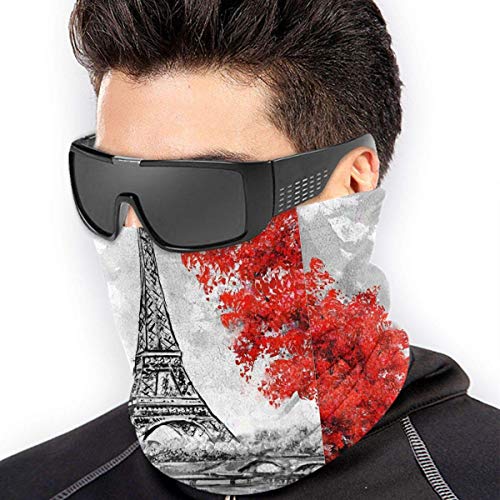 chenguang4422 París, unisex, microfibra, calentador de cuello, sombreros, bufanda, máscara para invierno, máscara de clima frío, pasamontañas, pasamontañas