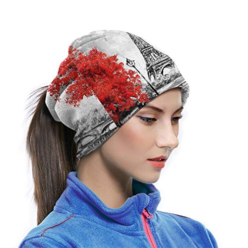 chenguang4422 París, unisex, microfibra, calentador de cuello, sombreros, bufanda, máscara para invierno, máscara de clima frío, pasamontañas, pasamontañas