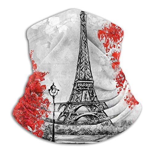 chenguang4422 París, unisex, microfibra, calentador de cuello, sombreros, bufanda, máscara para invierno, máscara de clima frío, pasamontañas, pasamontañas