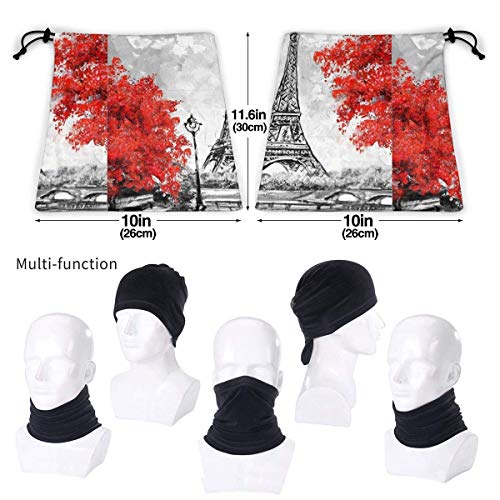 chenguang4422 París, unisex, microfibra, calentador de cuello, sombreros, bufanda, máscara para invierno, máscara de clima frío, pasamontañas, pasamontañas