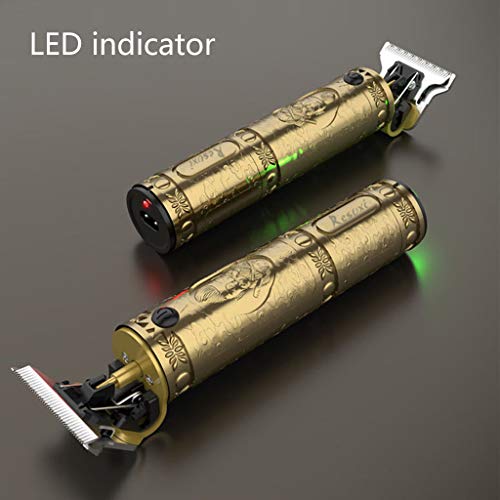 chenpaif Cortadora de Pelo eléctrica de Talla Retro Profesional Cortadora de Barba Máquina de peluquería