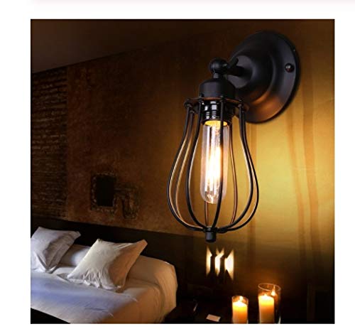 CHENTAOCS (EICEO Industrial Retro lámpara de Pared Americana Europea del Estilo de país Vestíbulo Interior lámpara de Pared de una Sola Cabeza de Pomelo (Lampshade Color : 1 HEAN)