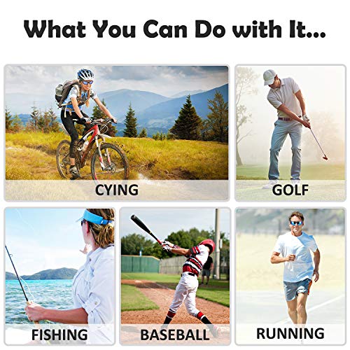 CHEREEKI Gafas de Sol Deportivas, Gafas de Sol Deportivas Polarizadas, Pesca, Ski, Conducción, Golf, Salir A C