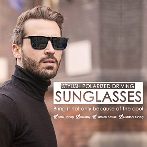 CHEREEKI Gafas de Sol Hombre Mujer Polarizadas UV400 Protection Clásico Retro Gafas