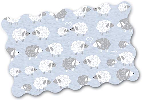 Chicco Boppy- Cojín de Lactancia algodón, ergonómico, indeformable y Optima adaptabilidad, de 0 a 12 Meses, Estampado ovejas Azul Soft Sheep, Almohada de Lactancia