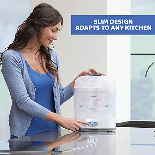 Chicco Steril Natural 3en1 00007391000000 - Esterilizador eléctrico de hasta 6 biberones en 5 minutos
