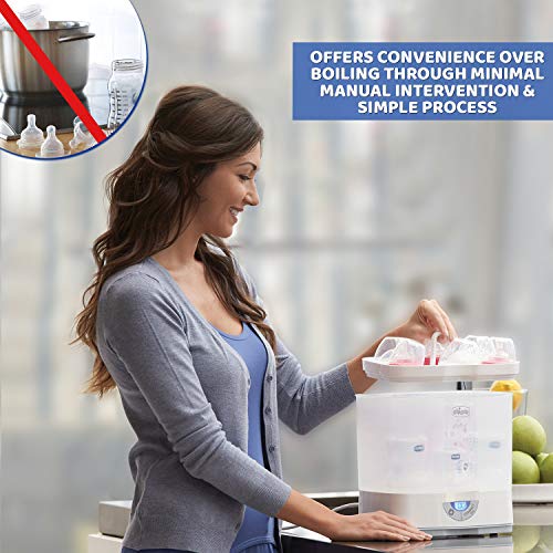 Chicco Steril Natural 3en1 00007391000000 - Esterilizador eléctrico de hasta 6 biberones en 5 minutos