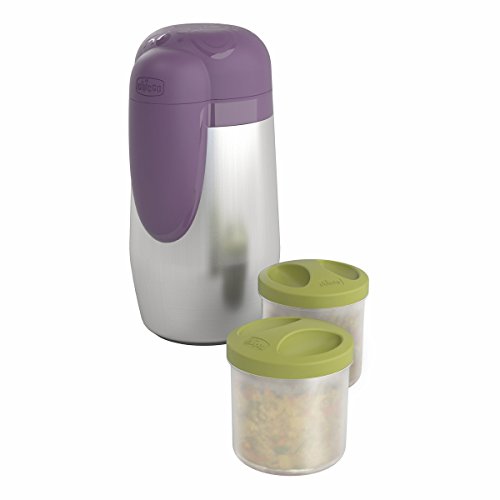 Chicco - Termo de papilla de acero inoxidable con dos contenedores, colores surtidos