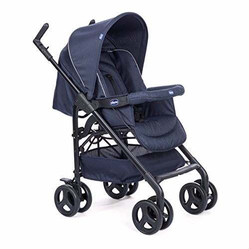Chicco Trío Sprint - Cochecito de Paseo 3 en 1 con Capazo, Carrito y Silla de Coche, de 0 a 15 kg, Color Azul (Blue Passion)