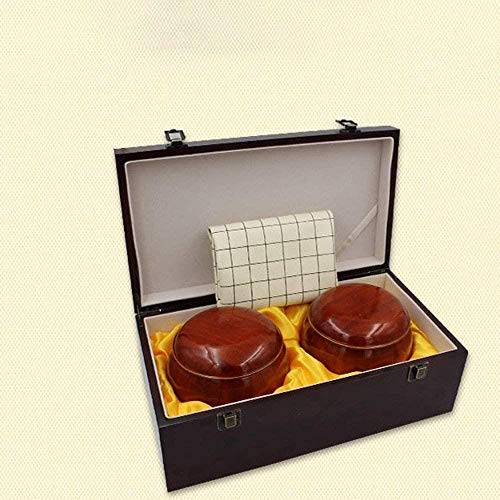 Chino Go Go Go Conjunto de piel pensión incluye cuencos y baquelita Piedras de 2 jugadores - Estrategia chino clásico juego de mesa Gran regalo Go (color, tamaño: un tamaño), Tamaño: Un tamaño, color: