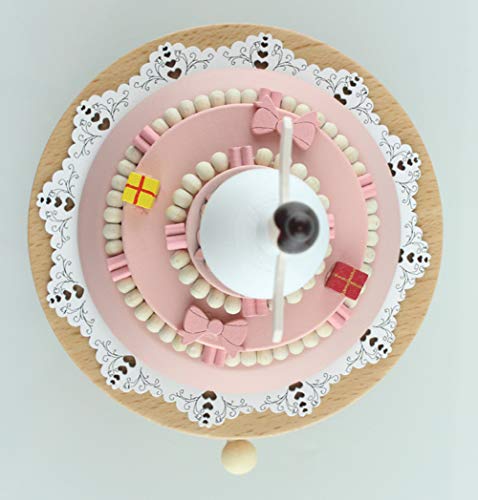 Chonor Escenarios Innovadores Caja de Música de Madera, Primo Creativo Manivela de Madera Artesanías Caja de Música - Hada Bailando en el Pastel - Regalo y Decoraciones Idea para Cumpleaños, Navidad