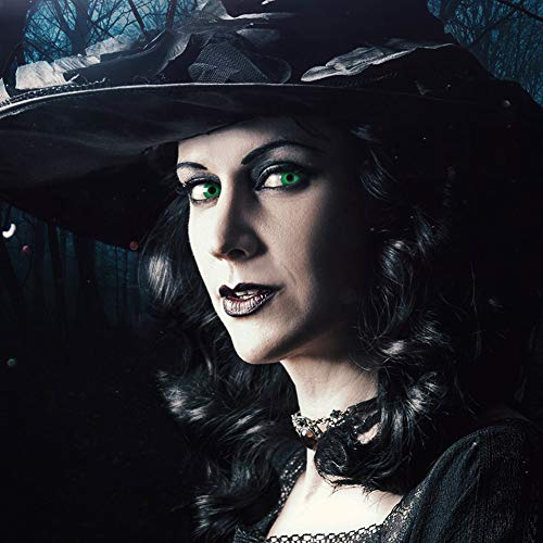 Chromaview Lentillas de Color Verde Ojos de Bruja de 30 Días - Sin Graduación