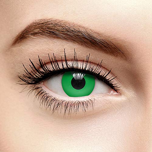 Chromaview Lentillas de Color Verde Ojos de Bruja de 30 Días - Sin Graduación