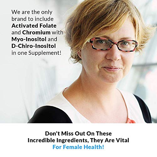 Chromositol-F de Intelligent Labs, avanzado complemento de inositol en polvo para mujeres, La mezcla perfecta de mioinositol y D-quiro-inositol (1:40) con folato activado y cromo, 180 dosis, 3 meses