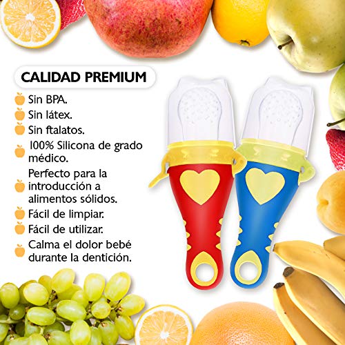 Chupete Fruta Bebe - Alimentador Antiahogo Bebe - Mordedores Bebes de Oliver & Jay - Baby Fruit Feeder - Mordedor Bebe con Forma de Biberon