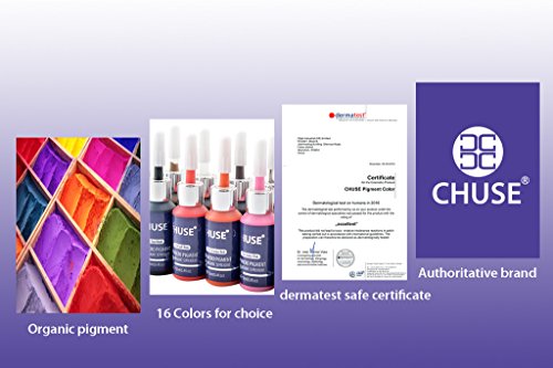 CHUSE T302 Rojo brillante Microblading micro pigmento permanente maquillaje tatuaje tinta color cosmético pasó SGS, DermaTest 12 ml (0.4fl.oz)
