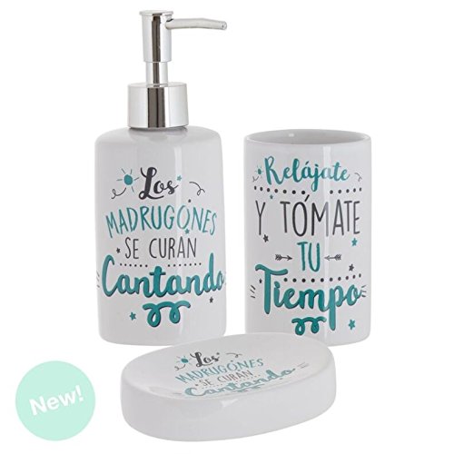 CIAL LAMA Accesorios de baño Original con Mensaje de cerámica para Cuarto de baño