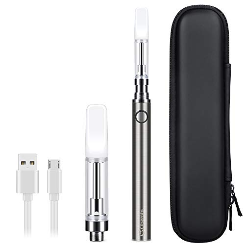Ciberate E Cigarrillos Electrónicos Vaper Pen Starter Kit cbd Vaping Recarga de tanque de cartucho de cerámica para jugo Vape E E-Liquid CBD Aceite de cáñamo Vidrio eCig Vapor puro Sin nicotina