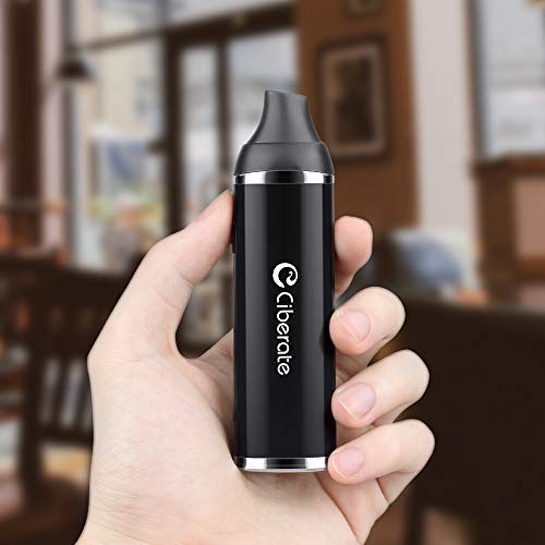 Ciberate Pluma de vaporizador de hierbas secas, cámara de cerámica grande, batería de 2200 mAh, configuración de control de temperatura Smart 5, vaporizador de hierbas portátil vapor puro sin nicotina