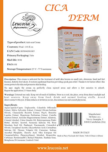 CicaDerm Crema cicatrizante. Ayuda a mejorar la curacion natural de la piel haciendo la cicatriz mas suave y elastica