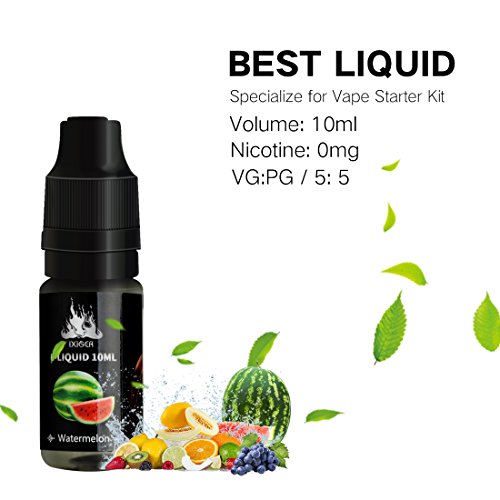Cigarrillo Electronico, E-Cigarrillo E-líquido Ego T2 Kits IXIGER®：2 X 1100mah Batería Recargabla +8 X CE4 1.6ml Atomizador +6 X 10ml E-líquido(50%PG:50%VG) 0 mg Nicotina ( nergo+blanco)