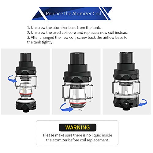 Cigarros Electronicos Vaper Manvap® Halo 100W E Cigarrillo Vape Mod con batería recargable Repuestos de la parte inferior Vape Pen No E Líquido sin nicotina (Negro)