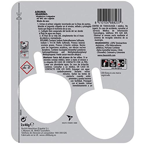 Cillit Bang WC Power Fresh - Colgador para inodoro, aroma Marino