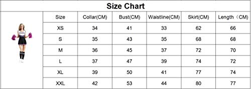 cilyberya Disfraz de Animadora Disfraces Disfraces Sexy de Escuela con La la Flower Mujer Cosplay Halloween