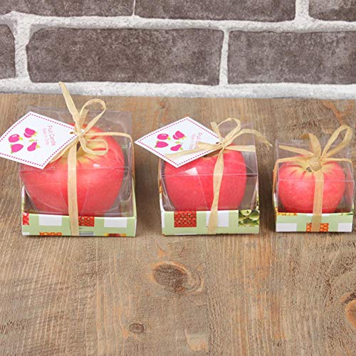 cineman Velas perfumadas con Forma de Manzana, simulación de Velas de Fruta, sin Humo, no tóxicas, Velas de Manzana Artificiales para el Regalo de San Valentín, decoración de Boda