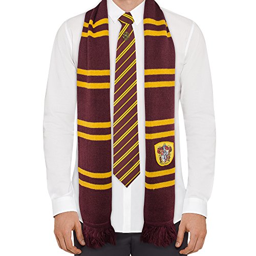 Cinereplicas - Harry Potter - Bufanda - Ultra Suave - Licencia Oficial - Casa Gryffindor - 190 cm - Rojo Vivo y Negro