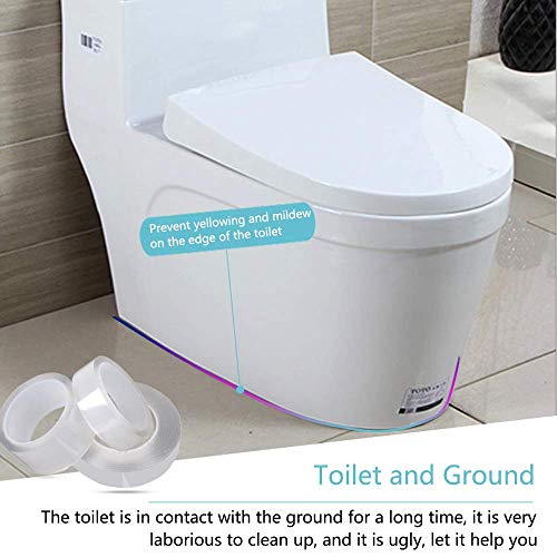 Cinta adhesiva multifuncional no residual para uso en interiores o exteriores, resistente al agua y al moho, cinta adhesiva transparente para baño, cocina, fregadero, lavabo, ducha, inodoro y pared