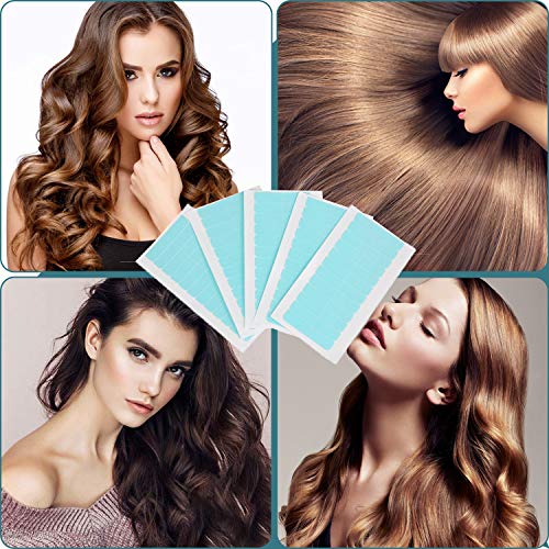 Cinta de Extensión de Pelo, 96pcs Cinta Adhesiva de Extensión de Pelo de Trama de Doble Cara Tape para Reemplazo, Herramienta de Belleza para Cinta en Extensión de Cabello y Trama de Pelo (4 x 0,8 cm)