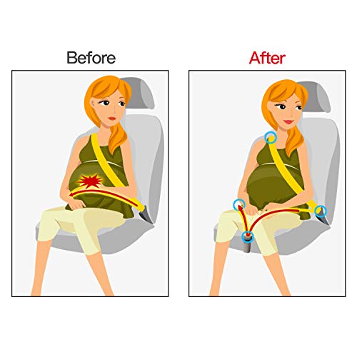 Cinturón de seguridad para el embarazo, cinturón de seguridad para el automóvil, ajustador de cinturón para mujeres embarazadas, cómodo y seguro, protege al bebé por nacer