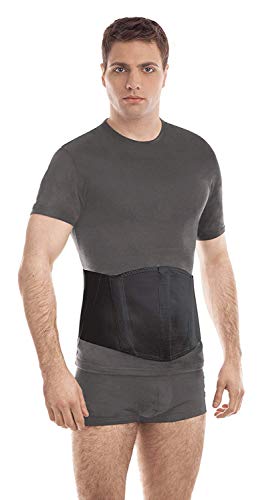Cinturón ergonómico para hernia umbilical (nuevo modelo); faja de sujeción abdominal Medium Negro