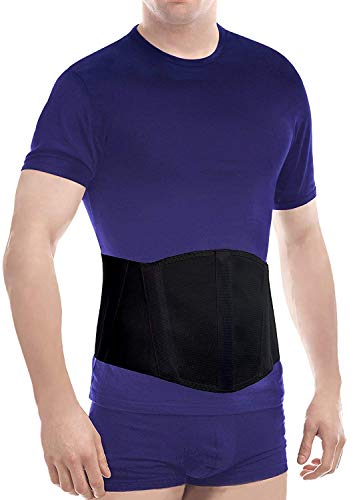 Cinturón ergonómico para hernia umbilical (nuevo modelo); faja de sujeción abdominal Medium Negro