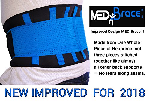Cinturón Lumbar Médico Ortopédico MEDiBrace para Prevenir Lesiones al hacer Deporte o Aliviar el Dolor de la Ciática, la Hernia de Disco, Estenosis Espinal | Soporte Mejora la Postura de la Espalda