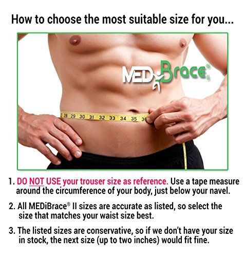Cinturón Lumbar Médico Ortopédico MEDiBrace para Prevenir Lesiones al hacer Deporte o Aliviar el Dolor de la Ciática, la Hernia de Disco, Estenosis Espinal | Soporte Mejora la Postura de la Espalda
