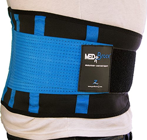 Cinturón Lumbar Médico Ortopédico MEDiBrace para Prevenir Lesiones al hacer Deporte o Aliviar el Dolor de la Ciática, la Hernia de Disco, Estenosis Espinal | Soporte Mejora la Postura de la Espalda