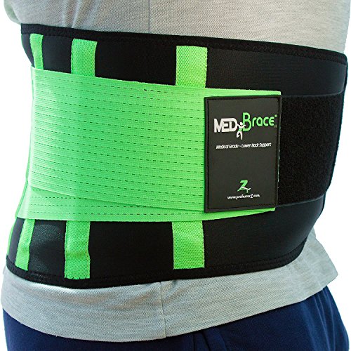 Cinturón Medibrace con correa ajustable doble, mejora la postura lumbar, sujeción de la parte inferior de la espalda ideal para la prevención de lesiones durante ejercicio o el alivio de dolor y molestias de ciática o hernias