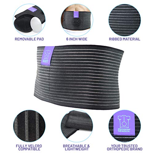 Cinturón para Hernia Umbilical por Everyday Medical I Faja Abdominal para el Soporte de Hernia de Ombligo con Almohadilla de Compresión I Soporte para Hernia Ventral para Hombre y Mujer I S/M