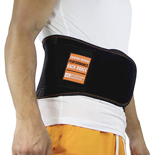 Cinturón Soporte Lumbar por Everyday Medical I Cinturon Lumbar Prevenir Daños para Hombres y Mujer I Faja Lumbar para la Espalda y Terapia de Postura I Ajuste Dual I Lumbar Support Brace I S/M