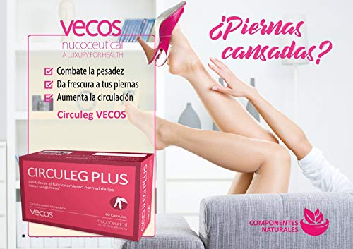CIRCULEG PLUS 60 Cápsulas Piernas cansadas. Previene el cansancio y pesadez de las piernas. Con ginkgo biloba, ruscus, uva y Vitamina C