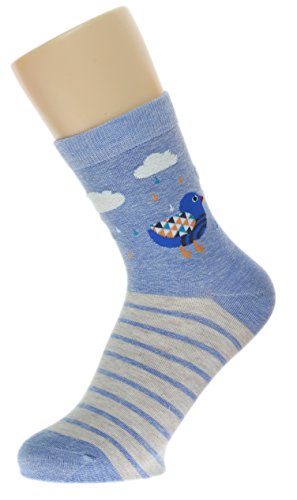 CityComfort Calcetines Mujer Invierno - Pack De 5 Calcetines De Algodón Suave Cómodo Para Niña Y Mujer Adulto Unisex Talla 36-40 (Multicolor Animales)