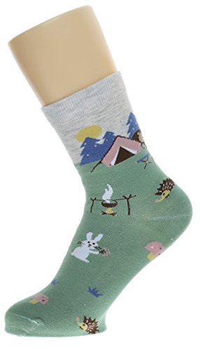 CityComfort Calcetines Mujer Invierno - Pack De 5 Calcetines De Algodón Suave Cómodo Para Niña Y Mujer Adulto Unisex Talla 36-40 (Multicolor Animales)